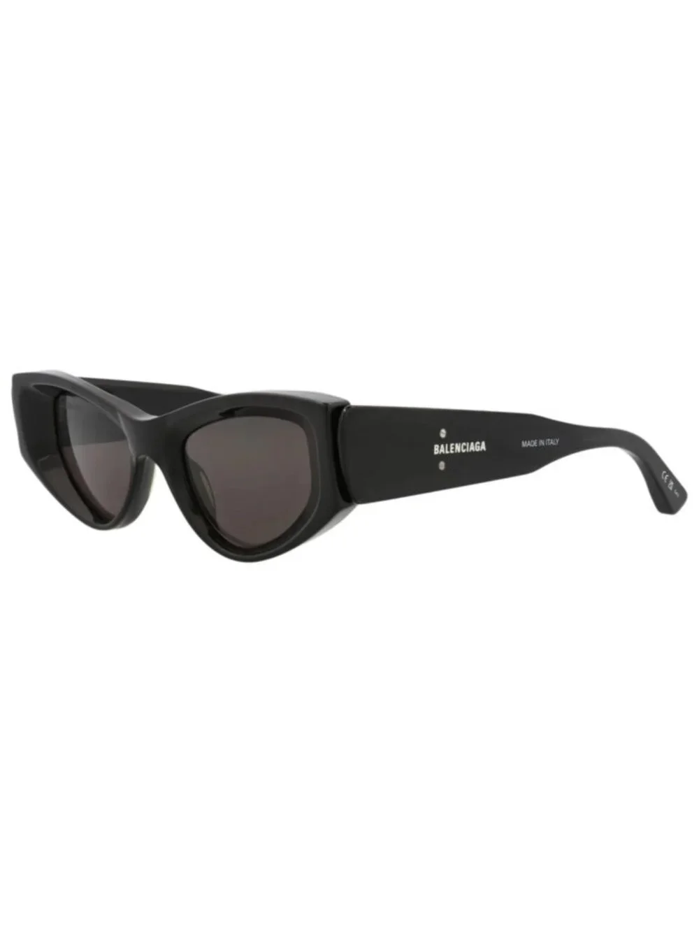 New Balenciaga Women's Sunglasses Cat Eye Acetate Frame Black Black Grey